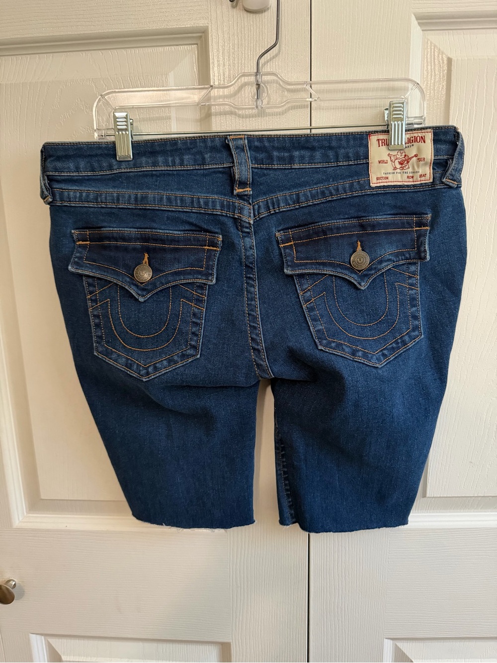 True Religion Dark Blue Denim Bermuda Shorts